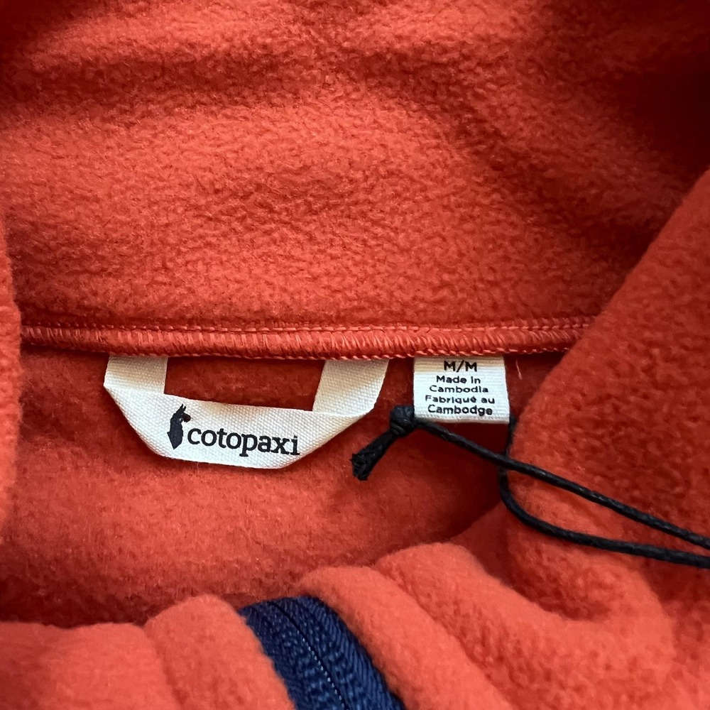 Cotopaxi Amado 1/2 Zip Fleece Pullover Womens M Orange Colorblock Lightweight - Picture 7 of 12